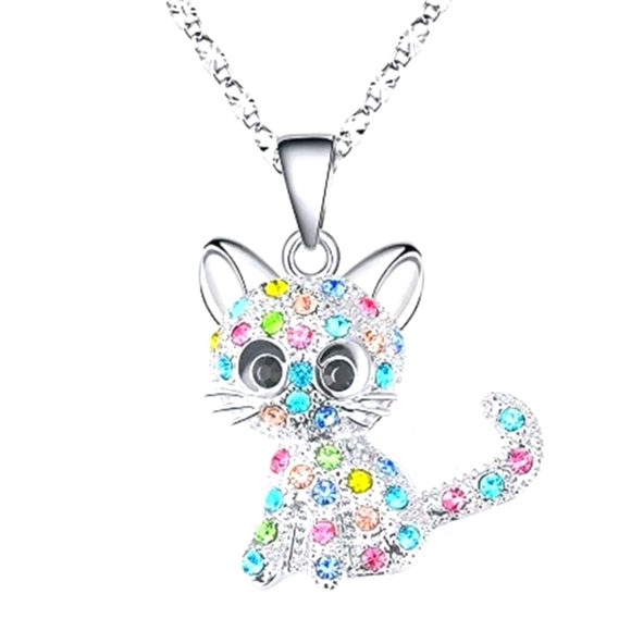Kitty Cat Pendant Necklace - Picture 1 of 4